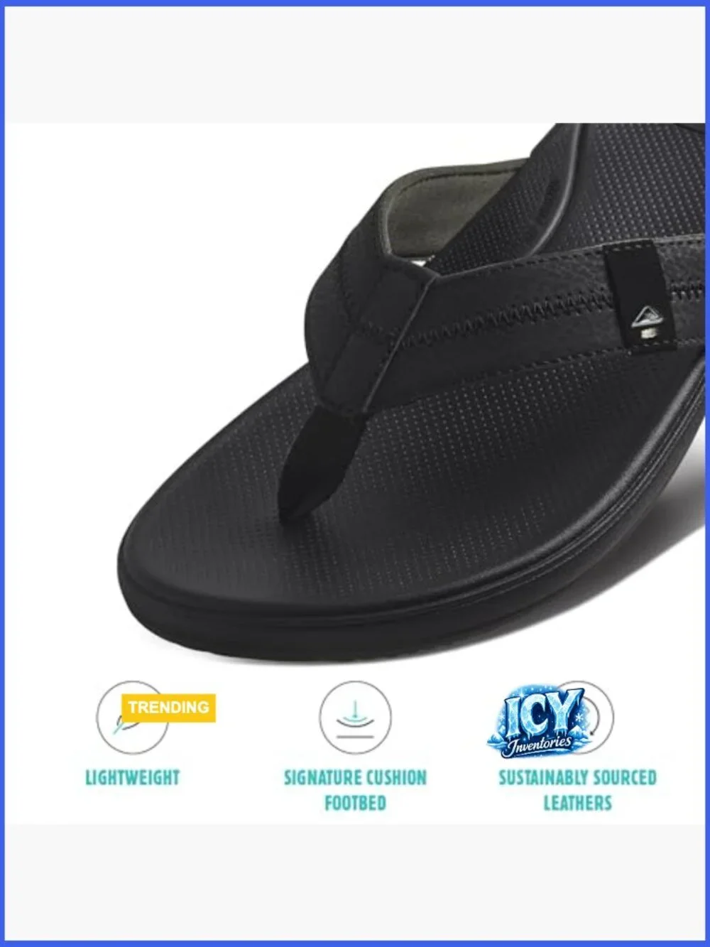 Men's Flip Flop Sandals with Ultra Soft Cushion Footbed, Ethylene Vinyl Acetate